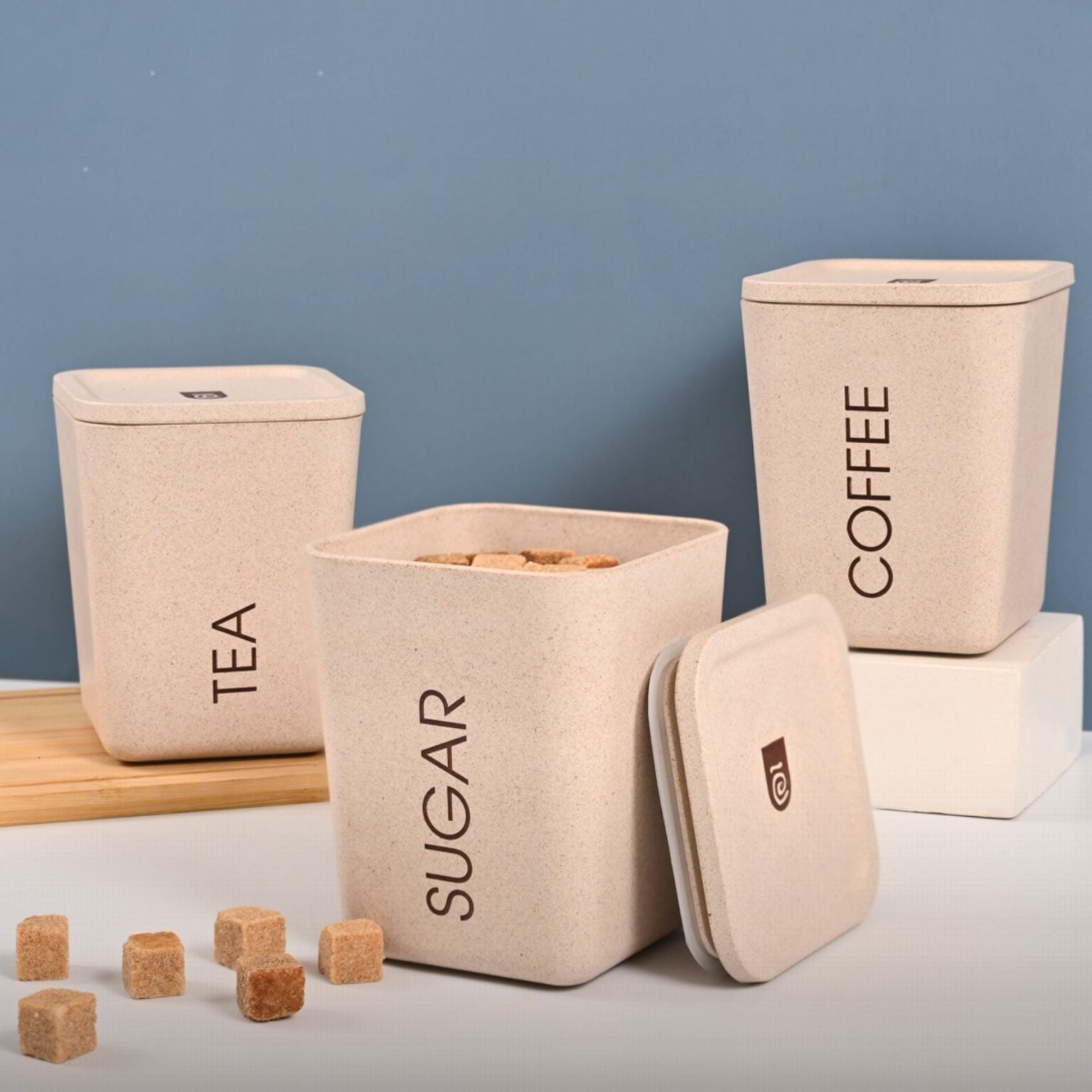 Square Canister Small 800ml - Sugar